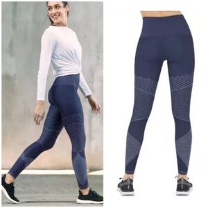nwt // SPANX Seamless Moto Leggings Indigo Blue